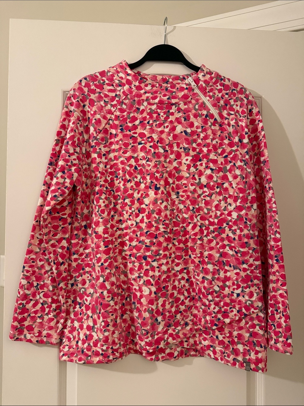 Talbots Pink Multi-Dot Crewneck Sweatshirt